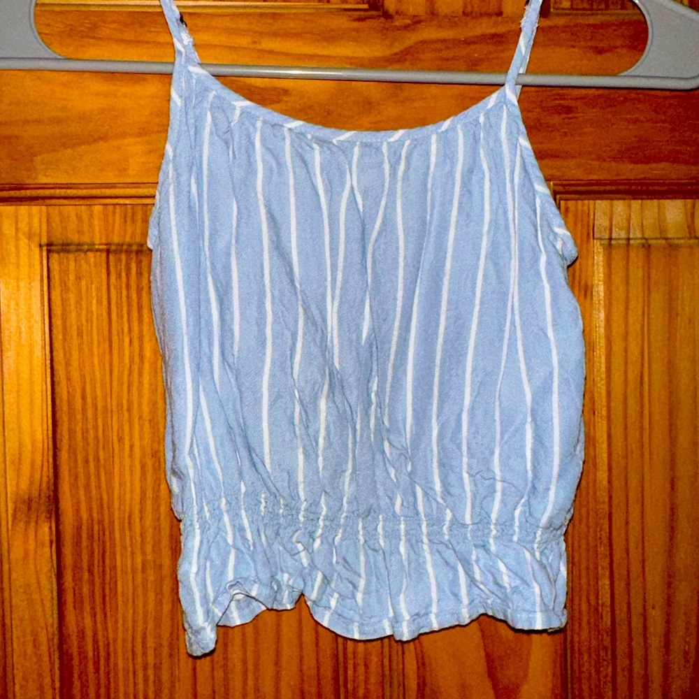 Blue and white tank top